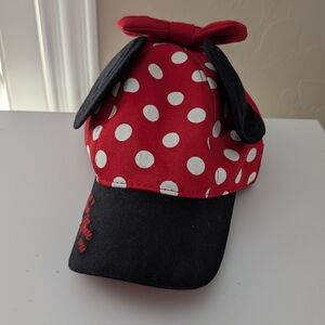 Disney Parks Youth Minnie Mouse Hat With Ears And A Bow